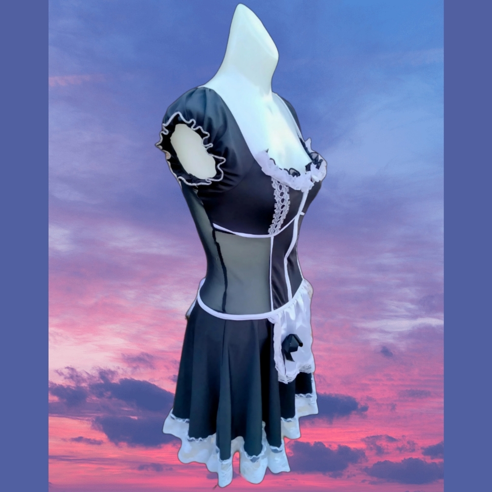 Vtg French Maid Costume - Picture 4 of 10